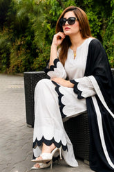 Monochrome Grace Cotton Lawn