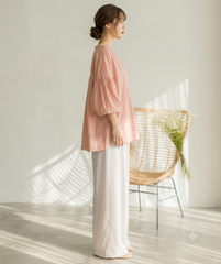 Peach Blossom Flared Sleeve Tunic