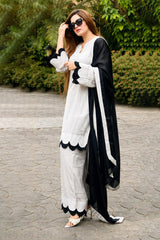 Monochrome Grace Cotton Lawn