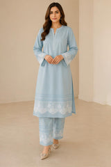 2- piece lawn in Ice-Blue