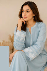 2- piece lawn in Ice-Blue