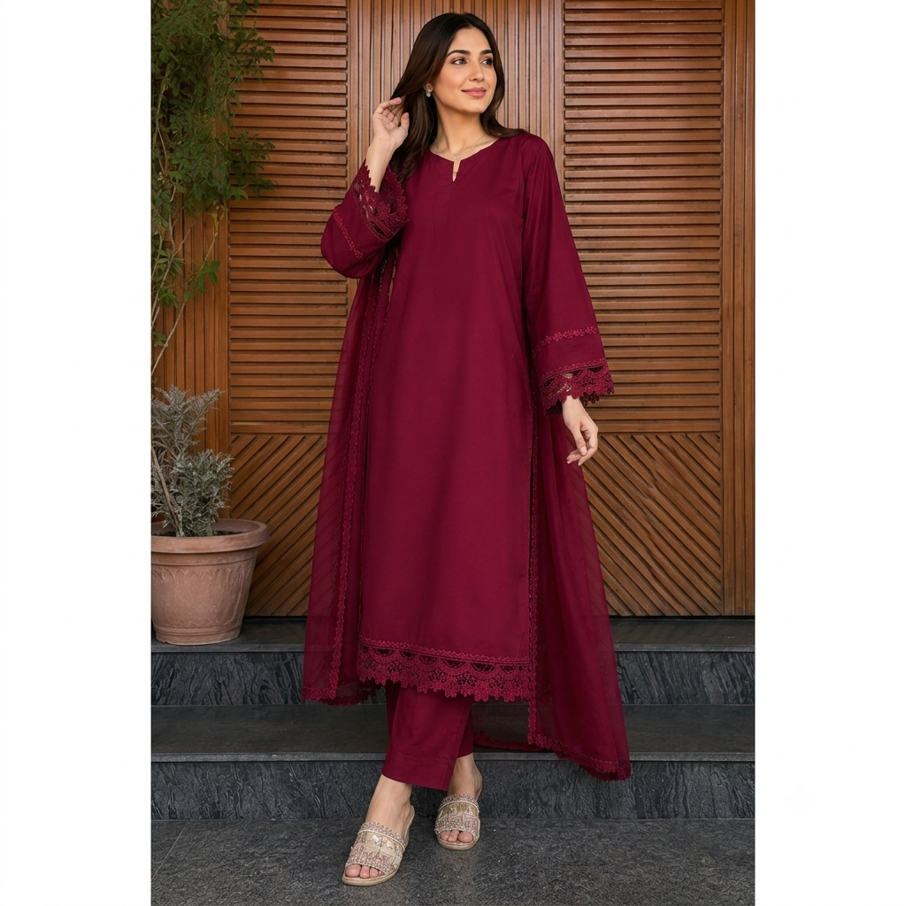 Royal Maroon Classic 3-Piece