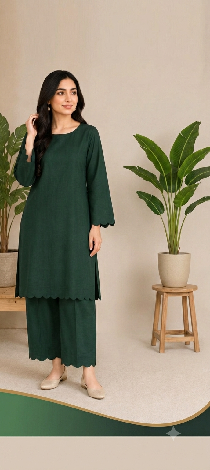 Verdant Scallop Two-Piece