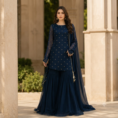 Midnight Majesty" 3-Piece Festive Ensemble