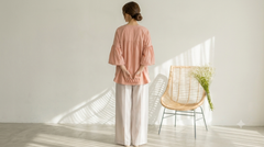 Peach Blossom Flared Sleeve Tunic